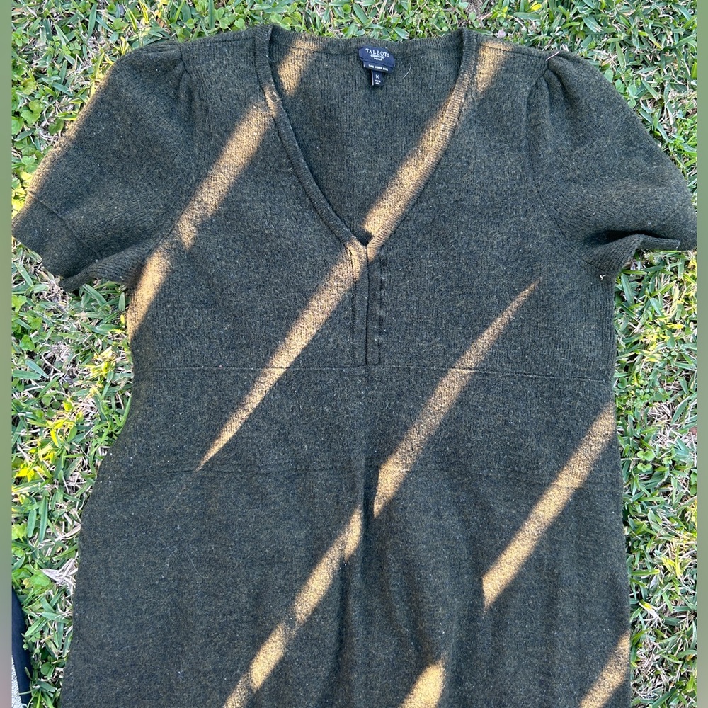 TALBOTS Olive Green Women's Dress